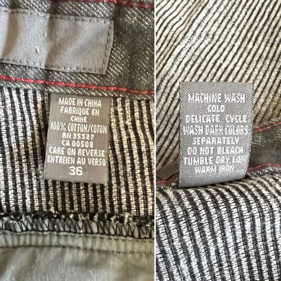 Vintage NWT Marithe Francois Girbaud Gray Glider Corduroy Pants 36x32 Baggy Y2K - Picture 9 of 12